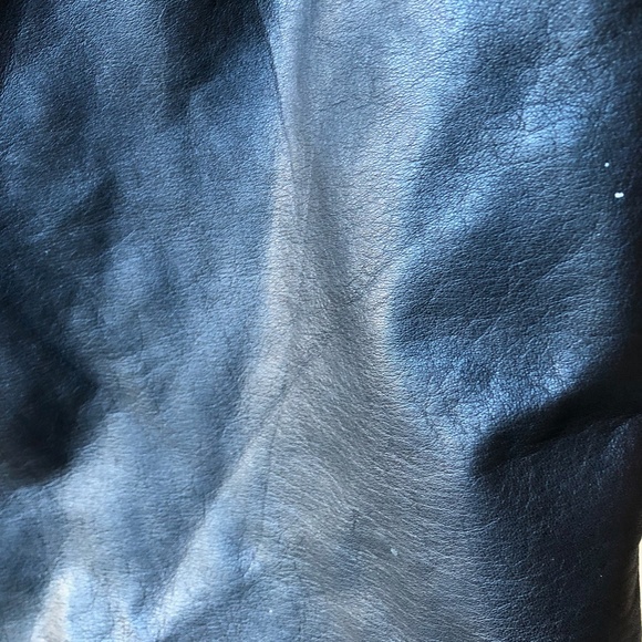 Vintage 80s Leather Mini Skirt sz XS - Picture 4 of 8